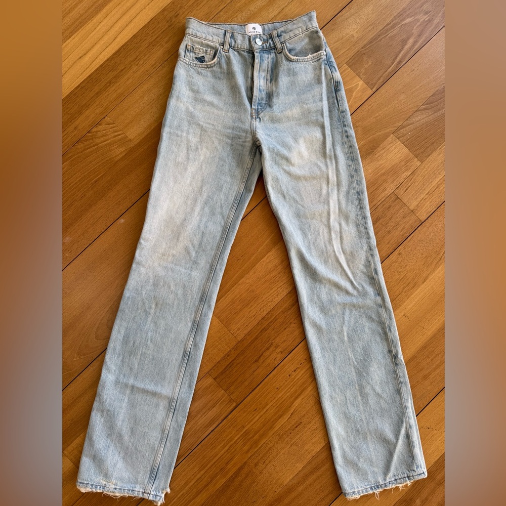 Anine Bing women’s Light button fly bootcut straight jeans size 23